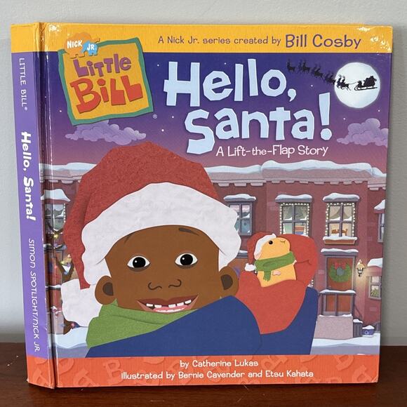 Nick Jr Little Bill Hello Santa Lift The Flap Story Book Bill Cosby USED